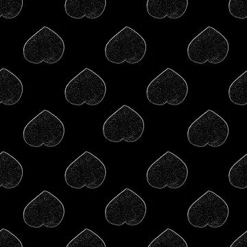 Seamless Pattern with Hearts. Hand Drawn Valentines Background. Stock Illustration