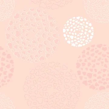 Seamless pattern with hearts. Hand drawn background. Seamless pattern with... Stock Photos