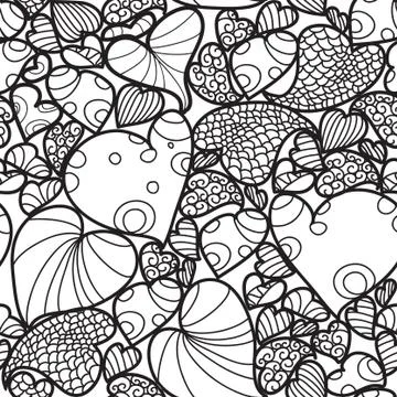 Seamless pattern with hearts Stock Illustration