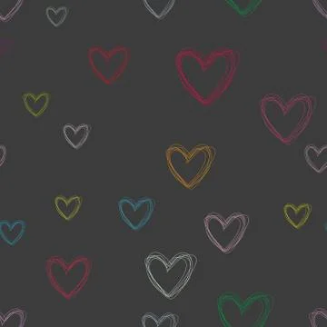 Seamless pattern of hearts Stock Illustration