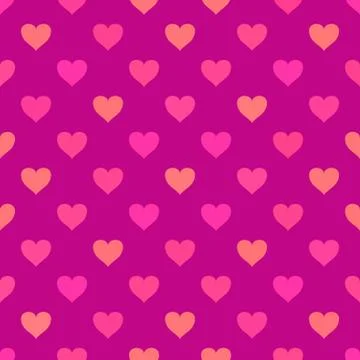 Seamless pattern with hearts Stock Illustration