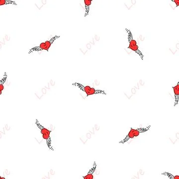 Seamless pattern with hearts Illustrazione stock