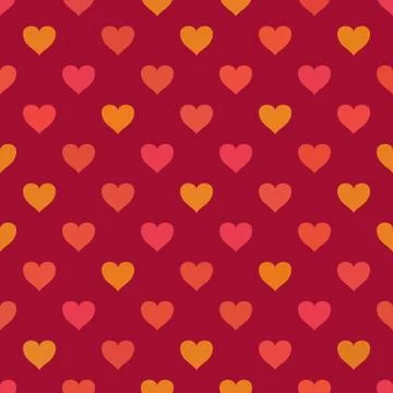 Seamless pattern with hearts Stock Illustration