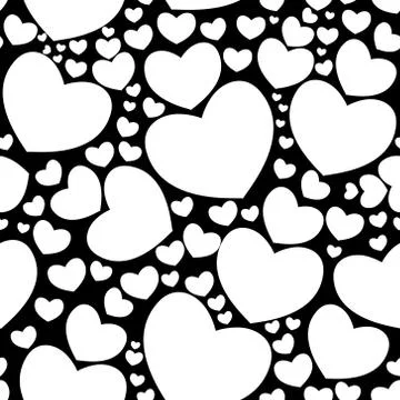 Seamless pattern with hearts Illustrazione stock