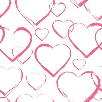 Seamless pattern with hearts Stock Illustration