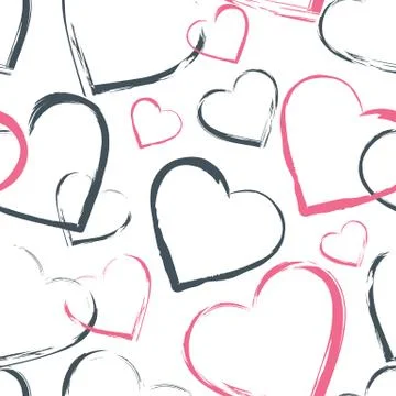 Seamless pattern with hearts Stock-Illustration