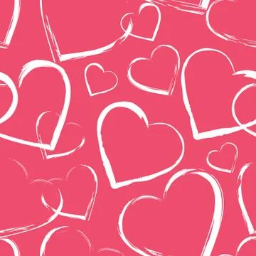 Seamless pattern with hearts Stock Illustration