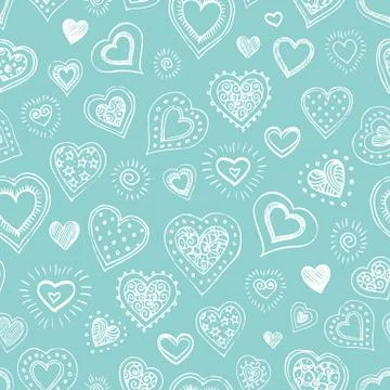 Seamless pattern with hearts Illustrazione stock