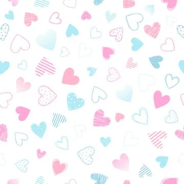 Seamless pattern with hearts Stock Illustration