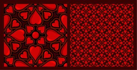 Seamless pattern with hearts Stock Illustration
