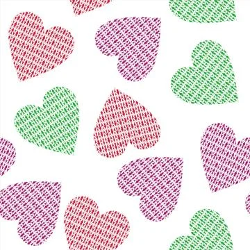 Seamless pattern with hearts Stock Illustration