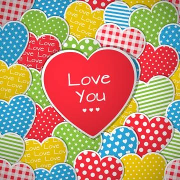 This is a Seamless pattern with hearts Stock Illustration