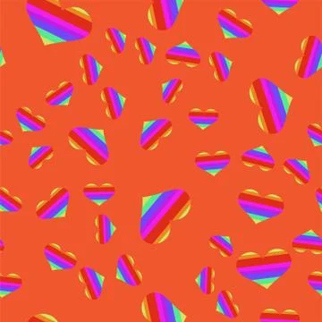 Seamless pattern of hearts. Stock Illustration