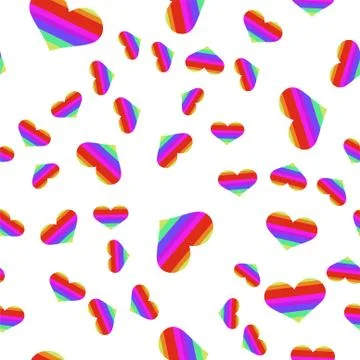 Seamless pattern of hearts. Stock Illustration