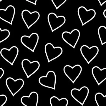 Seamless pattern with hearts Stock Illustration