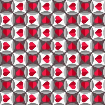 Seamless pattern with hearts Stock Illustration