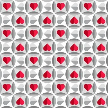 Seamless pattern with hearts Stock Illustration