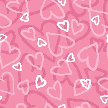 Seamless pattern with  hearts Stock Illustration