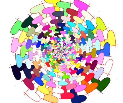 Seamless pattern with hearts Stock Illustration