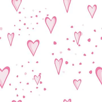 Seamless pattern with hearts. Stock Illustration