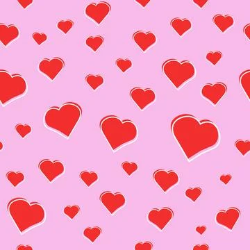 Seamless pattern with hearts. Illustrazione stock