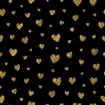 Seamless pattern with hearts. Illustrazione stock