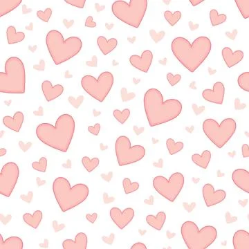 Seamless pattern with hearts Stock Illustration