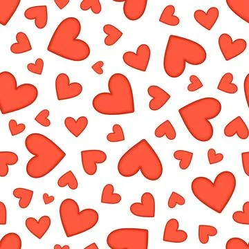 Seamless pattern with hearts Stock Illustration