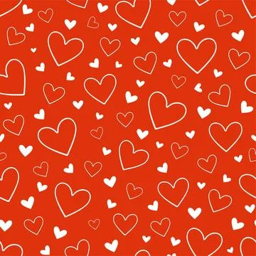Seamless pattern with hearts Stock Illustration