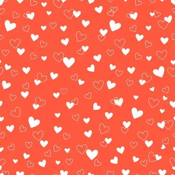 Seamless pattern with hearts Stock Illustration