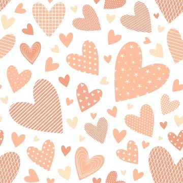 Seamless pattern with hearts Stock Illustration