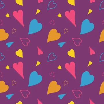 Seamless pattern with hearts Stock Illustration