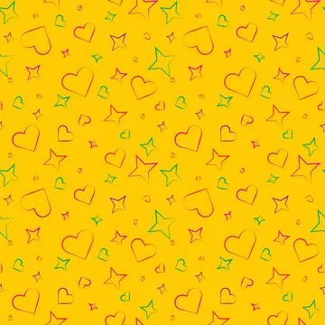Seamless pattern with hearts Stock Illustration