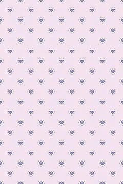 Seamless pattern with hearts on an isolated white background with black stroke Stock Illustration