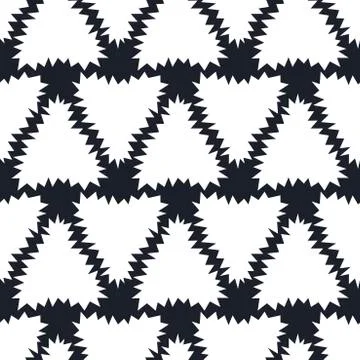 Seamless pattern of Hearts with jagged barbed edges. Flat vector background for Stock Illustration