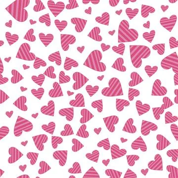 Seamless pattern with hearts in minimalists style. Vector illustration. 스톡 일러스트