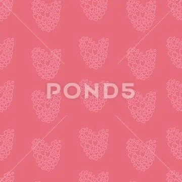 White hearts on pink background Royalty Free Vector Image