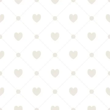 Seamless pattern with hearts, romantic background Stock Illustration