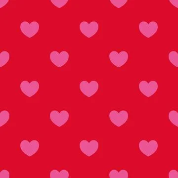 Seamless pattern with hearts, romantic background Stock Illustration