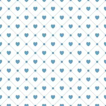 Seamless pattern with hearts, romantic background Stock Illustration