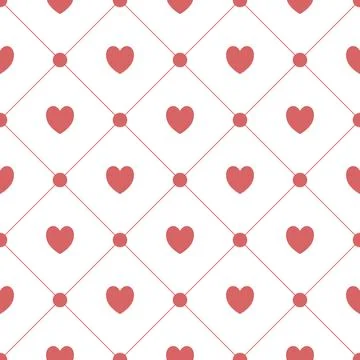 Seamless pattern with hearts, romantic background 스톡 일러스트