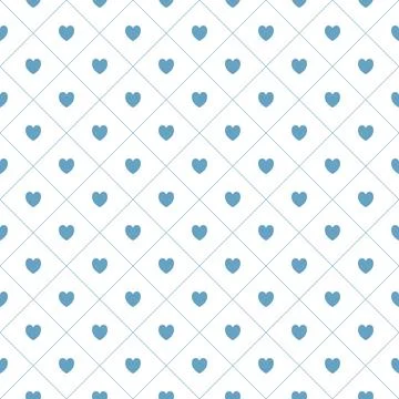 Seamless pattern with hearts, romantic background Stock Illustration