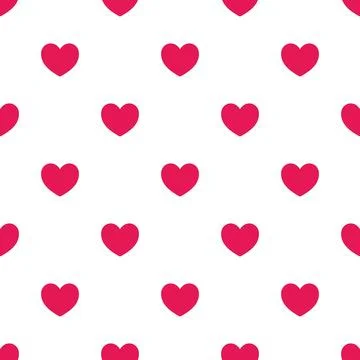 Seamless pattern with hearts, romantic background Stock Illustration