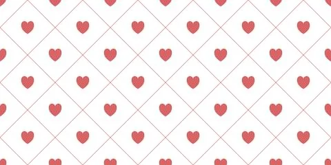 Seamless pattern with hearts, romantic background Stock Illustration