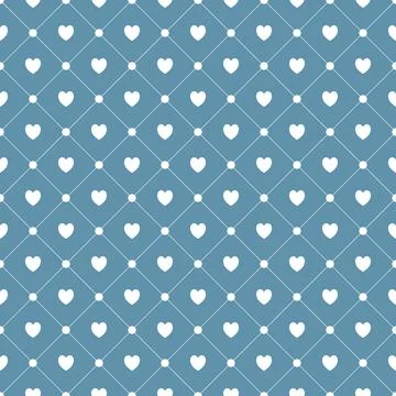 Seamless pattern with hearts, romantic background Stock Illustration