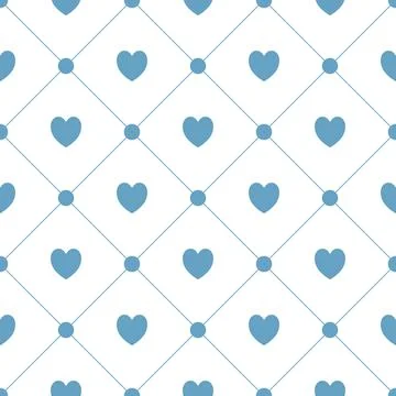 Seamless pattern with hearts, romantic background Stock Illustration