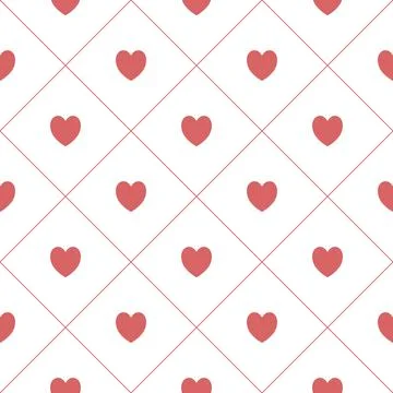 Seamless pattern with hearts, romantic background 스톡 일러스트