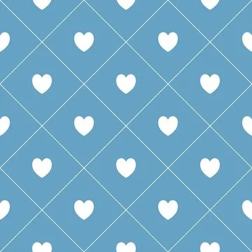 Seamless pattern with hearts, romantic background 스톡 일러스트