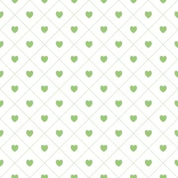 Seamless pattern with hearts, romantic background Stock Illustration