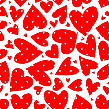 Seamless pattern with hearts. Romantic love hand drawn backgrounds texture. F Stock Illustration